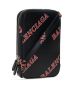 Balenciaga "Sport Print" Cellphone Holder in Calf Leather - Black