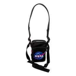 Balenciaga “Nasa Logo” Phone Holder in Recycled Nylon - Black