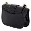 Balmain "Blaze" Medium Shoulder Bag in Calf Leather - Black