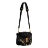 Balmain "Blaze" Medium Shoulder Bag in Calf Leather - Black