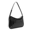 Bottega Veneta Flap Shoulder Bag in Weaved Patent Leather