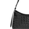 Bottega Veneta Flap Shoulder Bag in Weaved Patent Leather