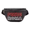 Fendi Roma “Fendigraphy” Calf Leather Belt Bag - Black/Rosso