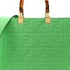 Fendi Sunshine Plexi FF Embossed Vitello Calf Leather Tote Bag