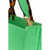 Fendi Sunshine Plexi FF Embossed Vitello Calf Leather Tote Bag