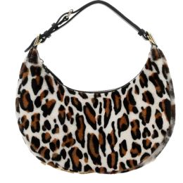 Fendi “Fendigraphy” Shoulder Bag in Shearling Fur - Animal Print