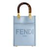 Fendi Mini "Sunshine" Shopper Tote in Calf Leather - Baby Blue