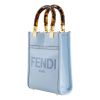 Fendi Mini "Sunshine" Shopper Tote in Calf Leather - Baby Blue