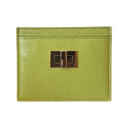 Fendi “Peekaboo” Vitello Grained Calf Leather Card Case Wallet