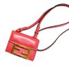 Fendi Micro Baguette Trifold Wallet in Calf Leather - Dahlia Pink