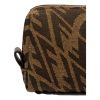 Fendi "FF" Small Vertigo Brown Cosmetic Bag in Coated Canvas