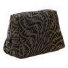 Fendi "FF" Small Vertigo Brown Cosmetic Bag in Coated Canvas