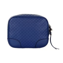 Gucci “Bree” MicroGuccissima Calf Leather Blue Crossbody Bag