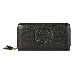 Gucci Soho Cellarius Continental Zip-Around Calf Leather Wallet