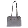 Gucci "GG" Medium Shoulder Bag in Gray Marmont Calf Leather