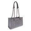 Gucci "GG" Medium Shoulder Bag in Gray Marmont Calf Leather