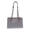 Gucci "GG" Medium Shoulder Bag in Gray Marmont Calf Leather