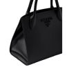 Prada Handbag/Tote Bag w/ Web Strap in Safiano Calf Leather