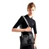 Prada Handbag/Tote Bag w/ Web Strap in Safiano Calf Leather