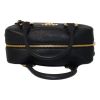 Prada Satchel in Luxurious Calf Leather w/ Striped Strap - Black