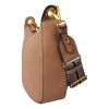 Prada Vitello Daino Calf Leather Shoulder Bag w/ Web Strap