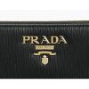 Prada Wrap-Around Zipper Wallet in Vitello Move Calf Leather