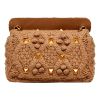 Valentino Garavani "Roman Stud" Knit Cashmere Shoulder Bag