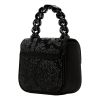 Versace “La Medusa” Crystal Mini Handbag - Black Silk