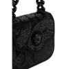 Versace “La Medusa” Crystal Mini Handbag - Black Silk