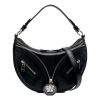 Versace "Repeat La Medusa" Calf Leather Shoulder Bag - Black