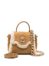 Versace “La Medusa” Mini Calf Leather/Shearling Fur Handbag