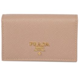 Prada Card Case/Wallet in Luxurious Safiano Calf Leather (Please choose color: Cameo Beige)