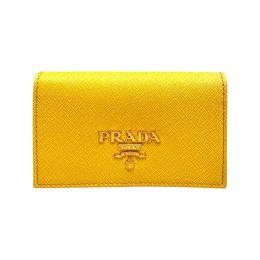 Prada Card Case/Wallet in Luxurious Safiano Calf Leather (Please choose color: Yellow)