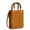 Fendi FF Zucca Print Leather Sunshine Shopper/Crossbody Bag