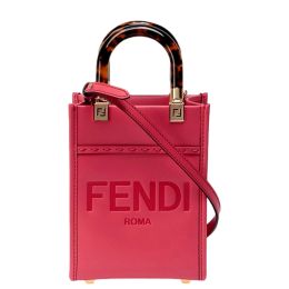 Fendi "Sunshine" Shopper Tote/Crossbody Bag in Calf Leather (Please choose color: Fuchsia Pink)