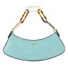 Fendi "O' Lock Swing" Luxurious Calf Leather Shoulder Bag