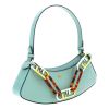 Fendi "O' Lock Swing" Luxurious Calf Leather Shoulder Bag