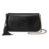 Gucci "Soho Disco" GG Chain Crossbody Bag in Calf Leather