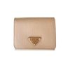 Prada Small Trifold Wallet in Vitello Move Calf Leather