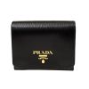 Prada Small Trifold Wallet in Vitello Move Calf Leather