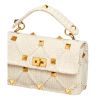 Valentino Garavani "Roman Stud" Knit Cashmere Shoulder Bag